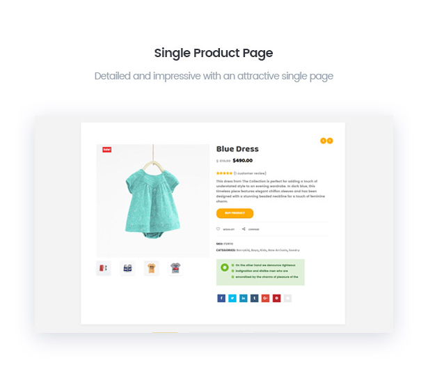 BerryKids baby store with impressive single product page
