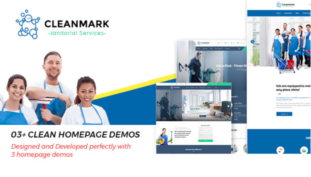 Cleanmark - Best Cleaning Service, Cleaning Company, Cleaning Business WordPress Theme