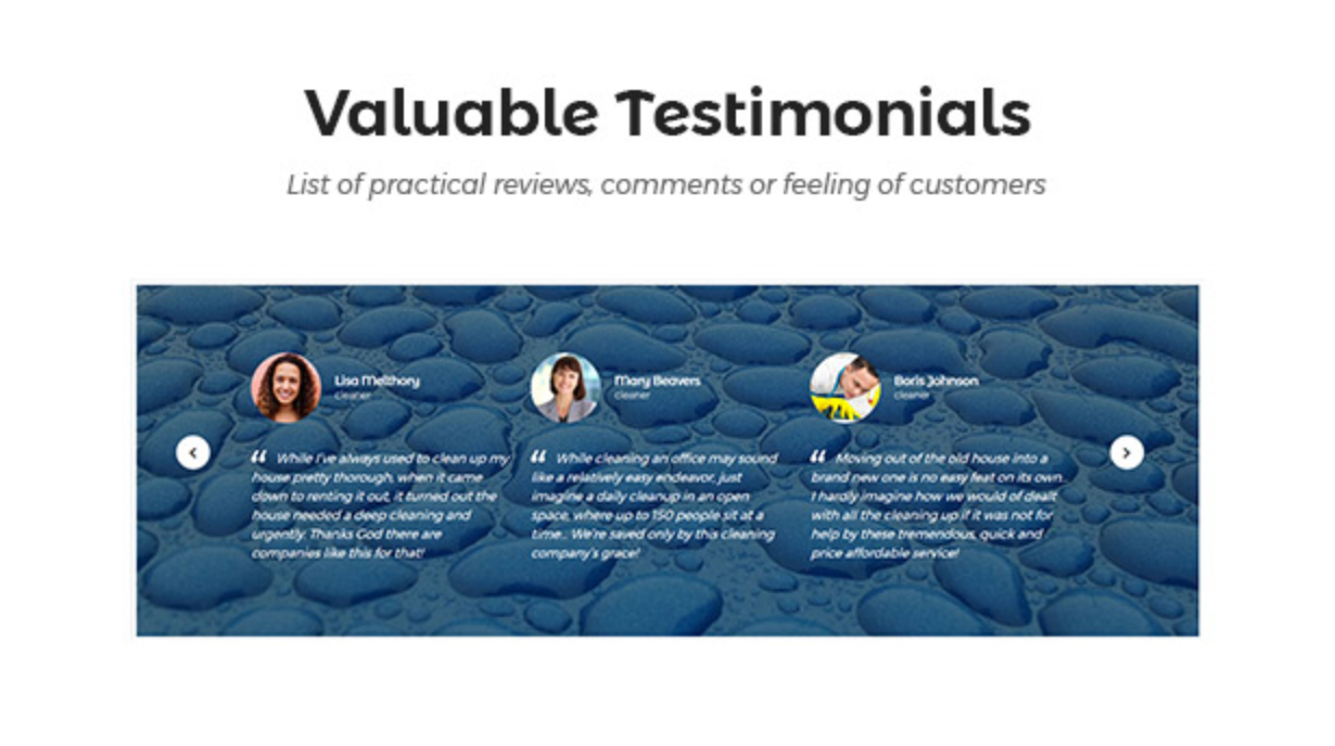 Cleanmark Valuable Testimonials- Best Cleaning Service, Cleaning Company, Cleaning Business WordPress Theme