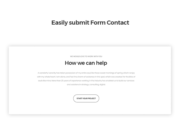 Submit Contact Form easily in Corpec Corporate WordPress Theme