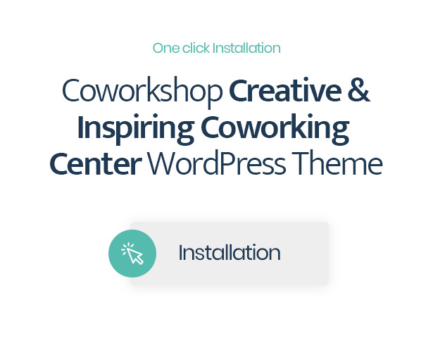Coworkshop Coworking Center WordPress Theme with 1 click installation