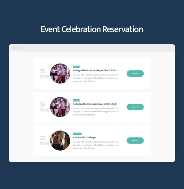 Coworkshop Coworking Space WordPress Theme with events celebration reservation