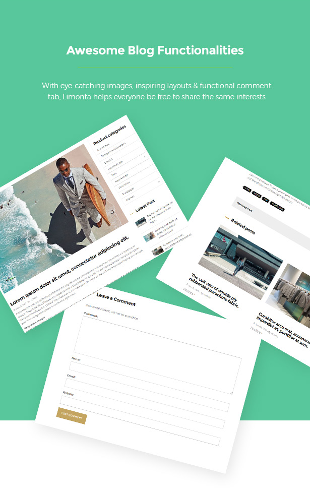 Blogs for Sharing Limonta - Modern Fashion WooCommerce WordPress Theme