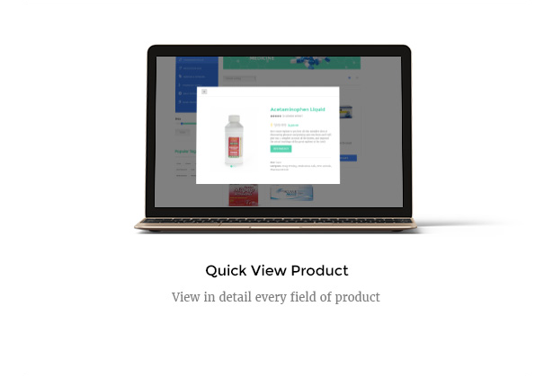 Medicare Pharmacies healthcare WordPress theme with quick view product