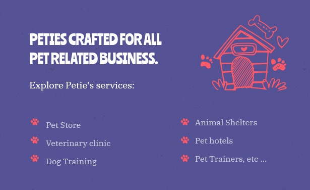 Petie - Pet Care Center & Veterinary WordPress Theme Crafted For All Pet Related Business