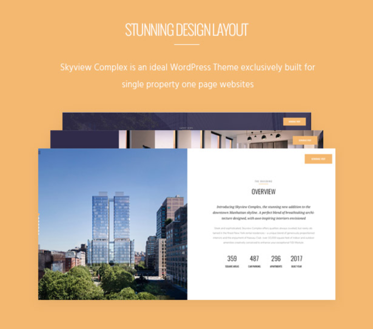 Skyview Complex Design Layout Single Property & Real Estate WordPress Themes