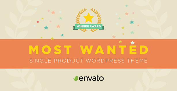 Single product ecommerce wordpress theme Most Wanted contest 