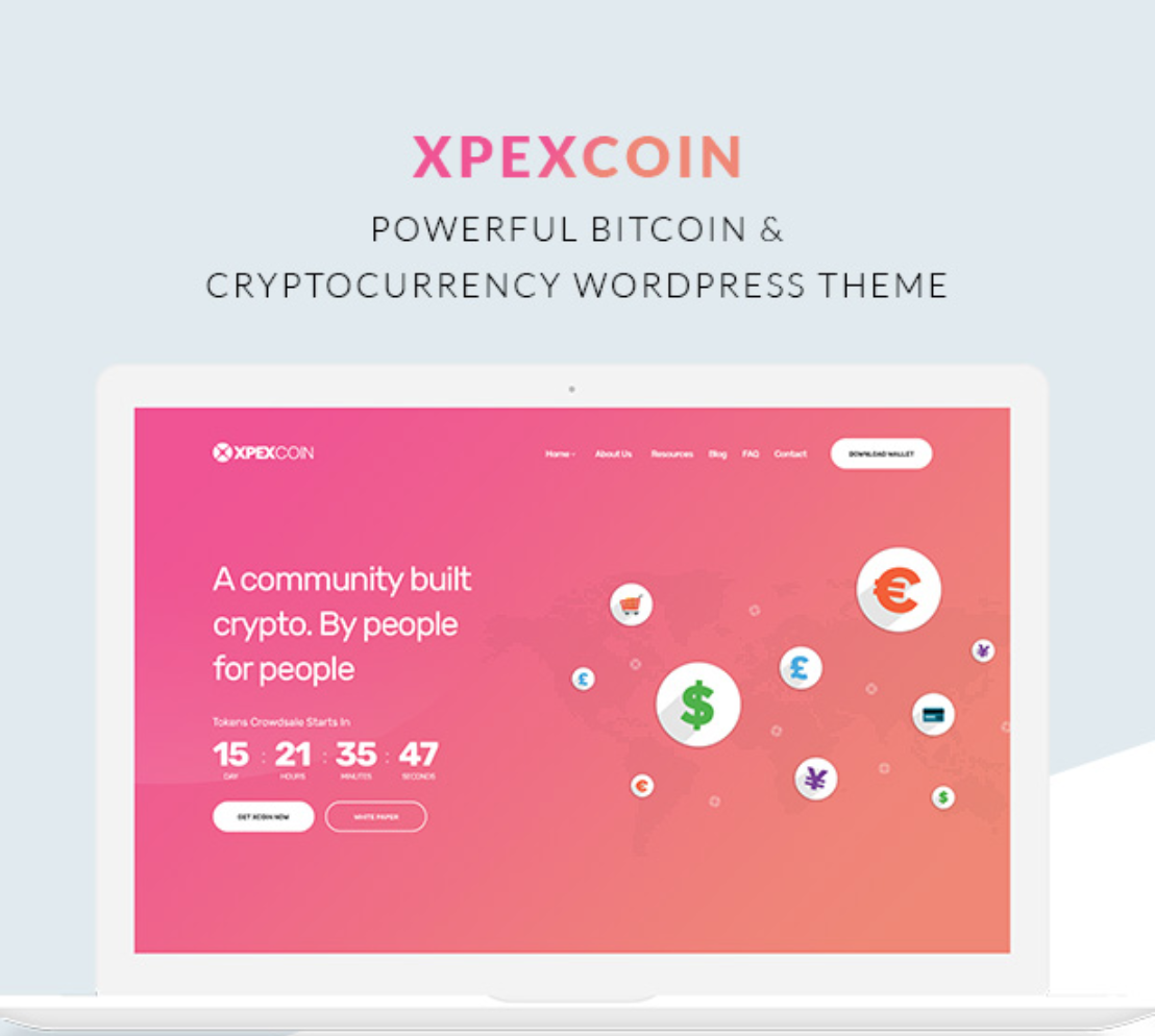 Xpexcoin Blockchain & Cryptocurrency WordPress Theme