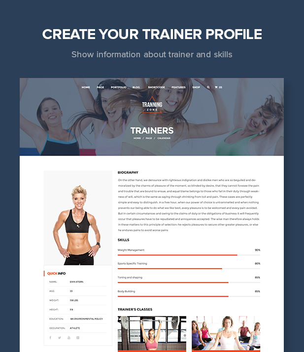 Training Zone - Tema de WordPress para gimnasia y fitness - 7