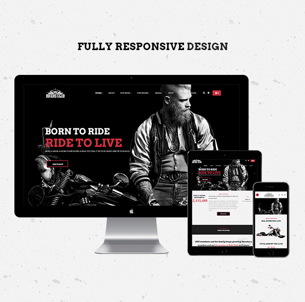 Fully responsive and retina ready Bikersclub MotorBike WordPress theme