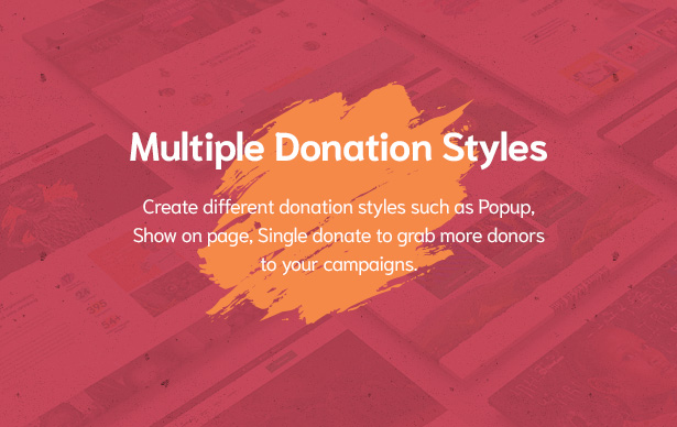 Multiple Donation Styles in Givelove Non Profit Charity & Crowdfunding WordPress Theme