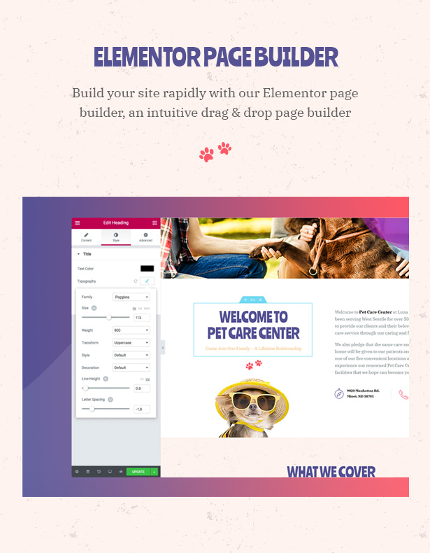 Petie - Pet Care Center & Veterinary WordPress Theme Elementor Page Builder