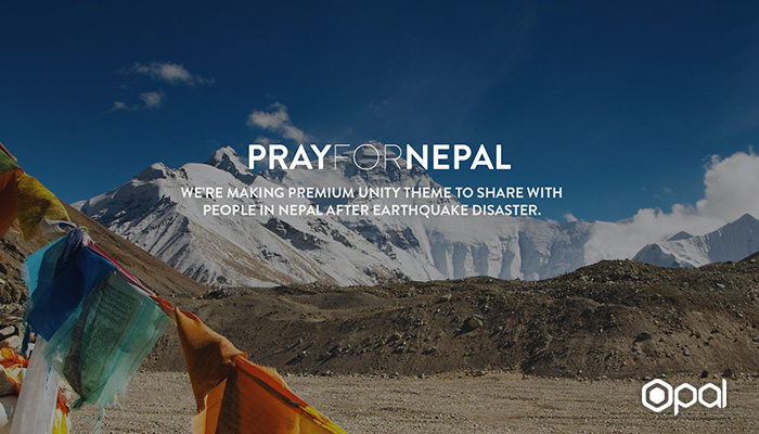 save nepal earthquake with unity theme
