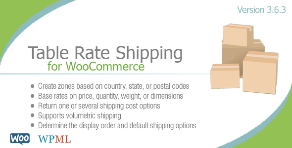 table rate shipping