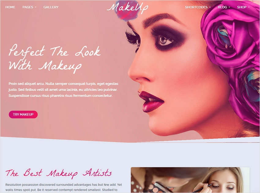makeup wordpress theme