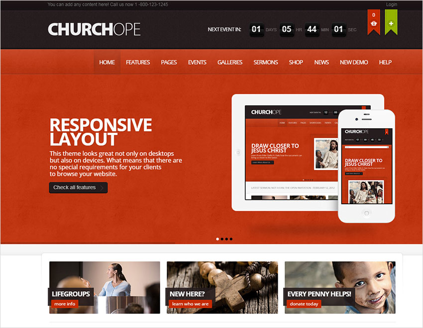 ChurcHope - Responsive WordPress Theme