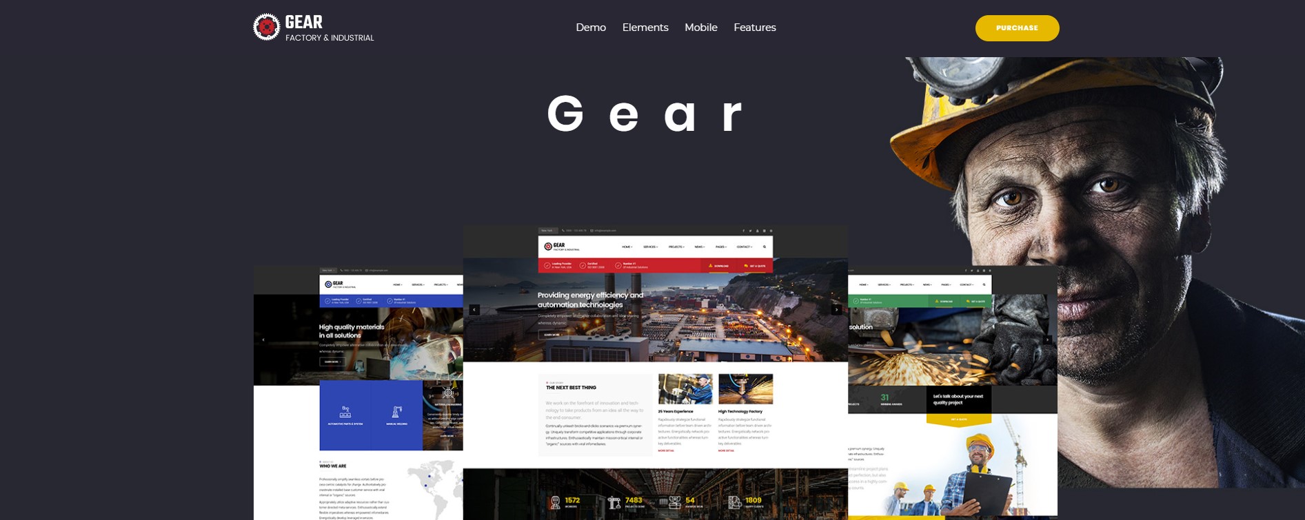 Gear – Factory and Industry Business WordPress Theme