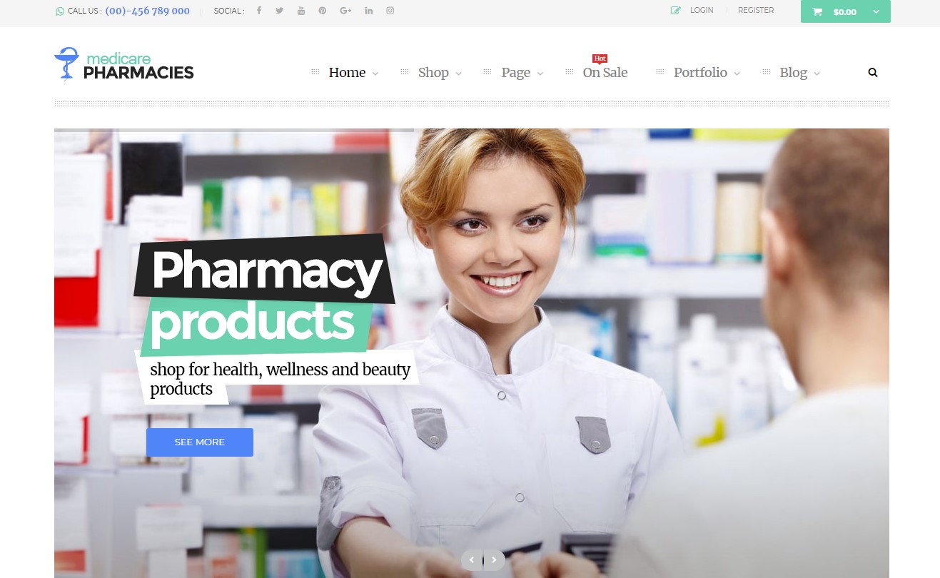 Medicare Pharmacies – Healthcare WordPress Theme