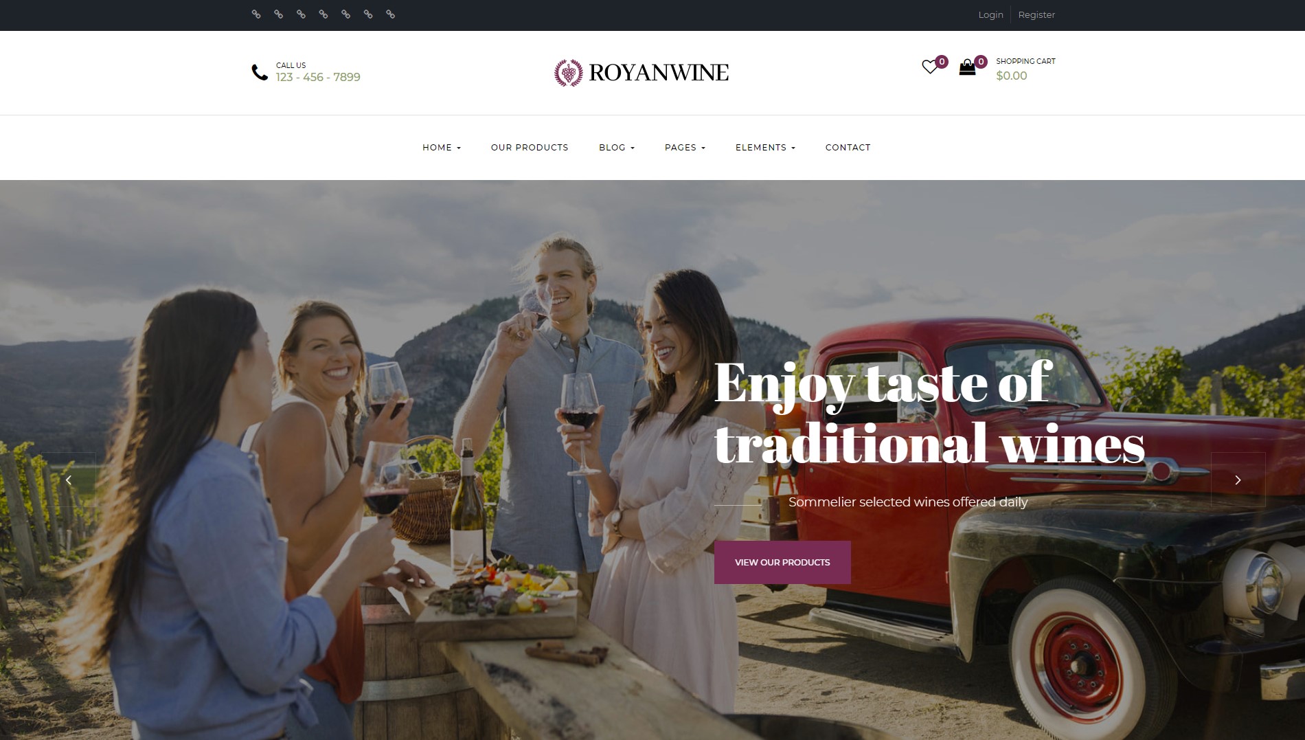 Royan Wine - Vineyard, Winery, Wine Shop and Dairy Farm WordPress Theme