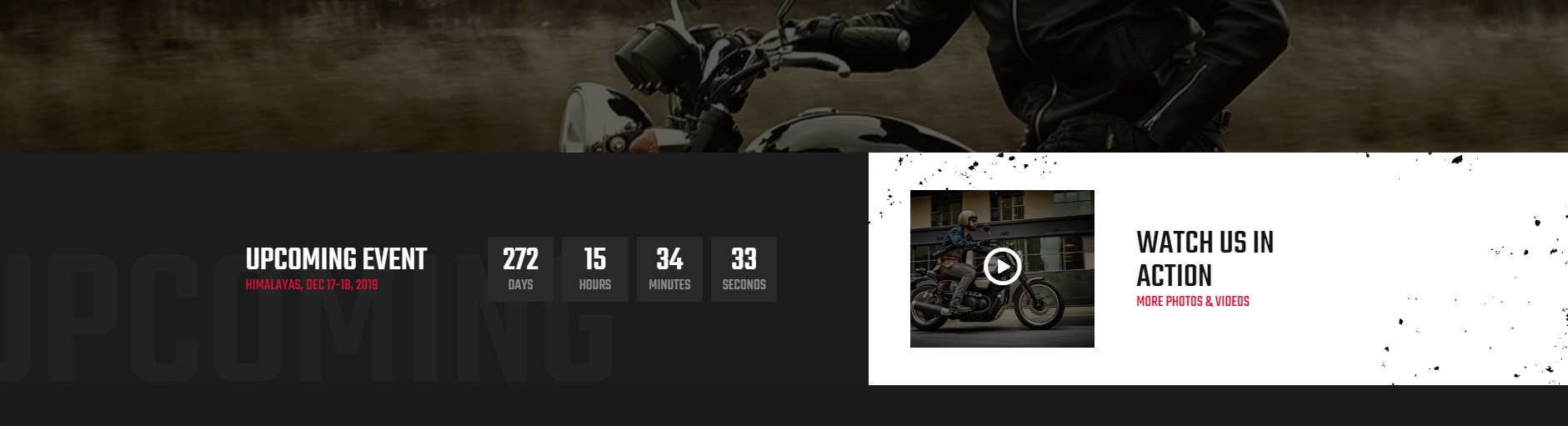 LexRider - best Motorcycle WordPress Theme - Fully Show-off Upcoming Events
