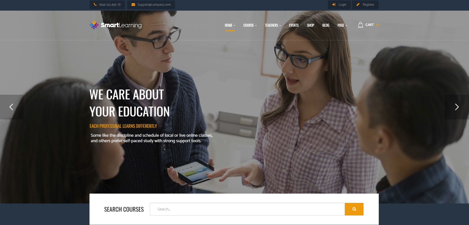 Smartlearning Education WordPress Theme