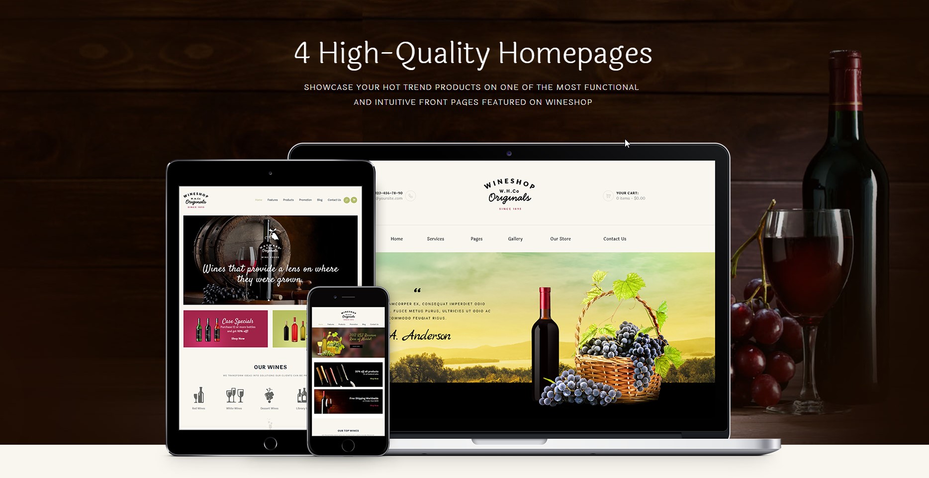 WineShop Food & Wine Online Store WordPress Theme
