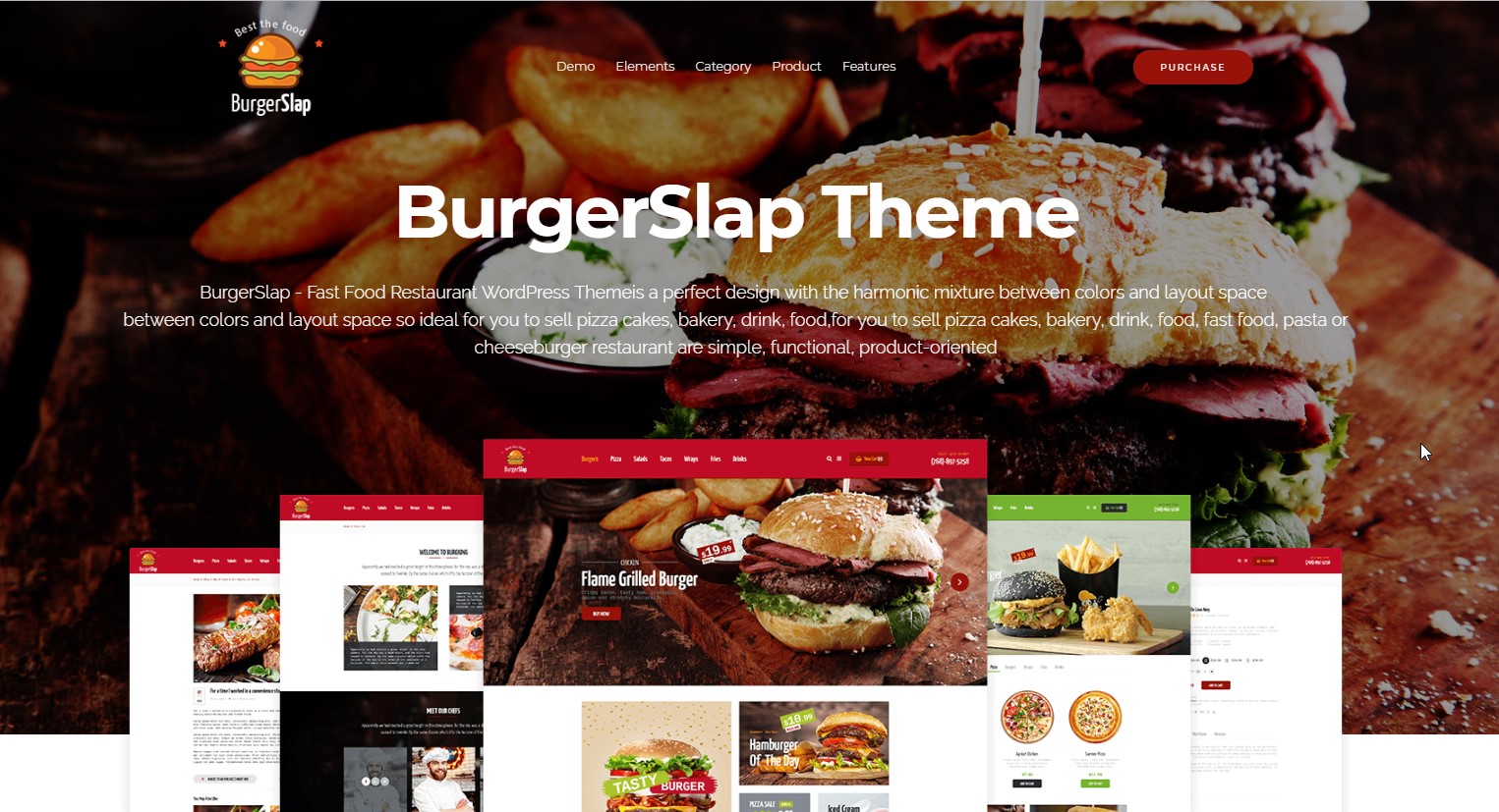 Burger Slap - Fast Food Restaurant WooCommerce WordPress Theme