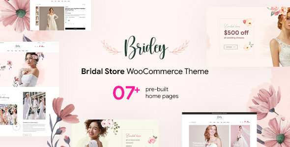 Bridey wordpress theme for wedding store