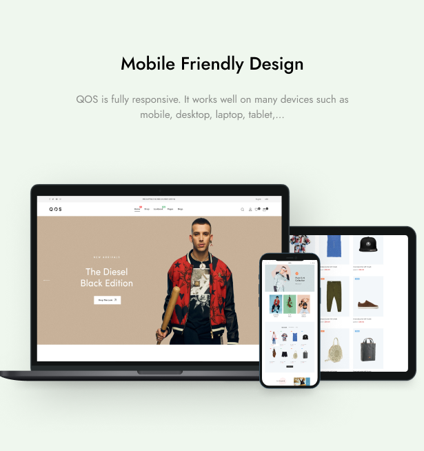 QOS - Mobile Responsive Fashion eCommerce WordPress Theme - Mobile First Design - Fully Responsive