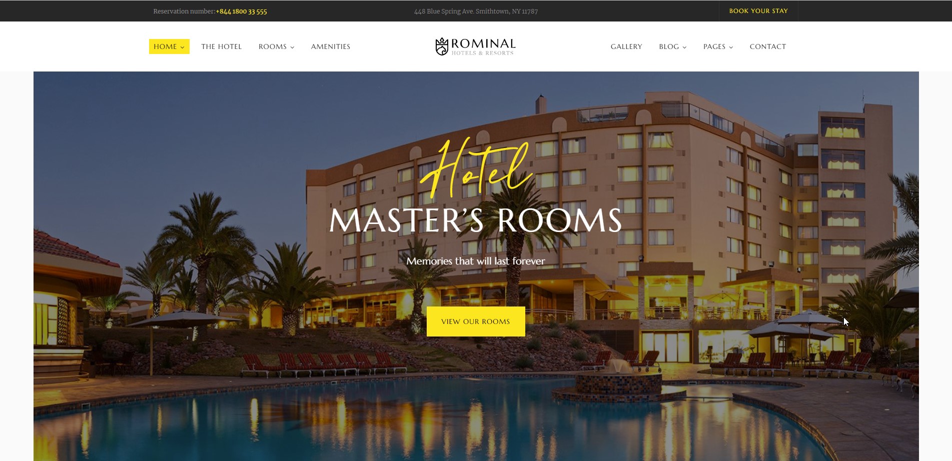 Rominal - best hotel booking wordpress themes