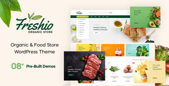 freshio best wordpress themes for organics food