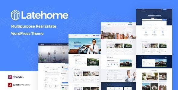 latehome real estate wordpress theme