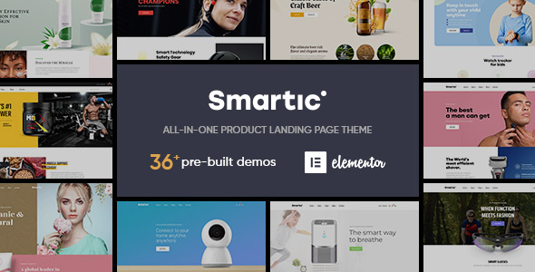 smartic best wordpress theme Elementor