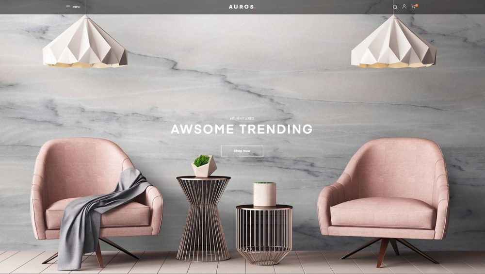 Auros - Best furniture wordpress themes ecommerce