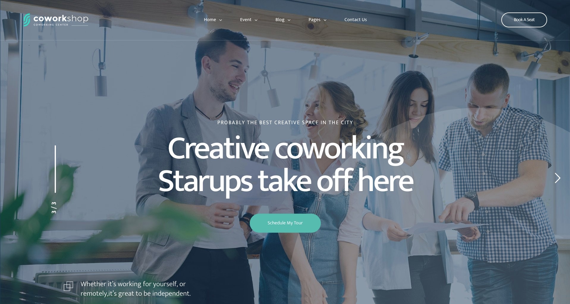 Coworkshop - Coworking Center WordPress Theme Business