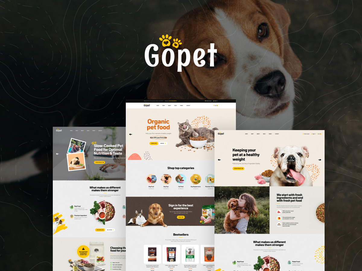 Gopet - Pet Food Store WordPress Theme