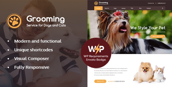 Grooming Best Pet Store WordPress Themes