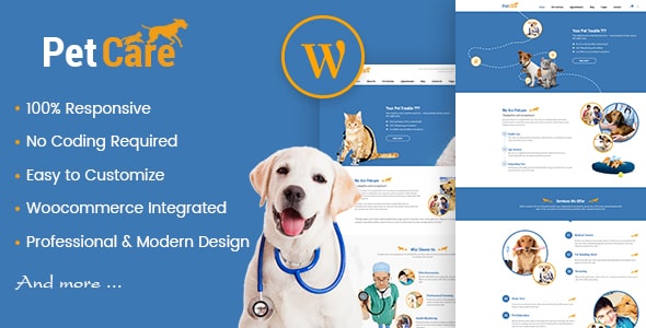 Petcare Best Pet Store WordPress Themes