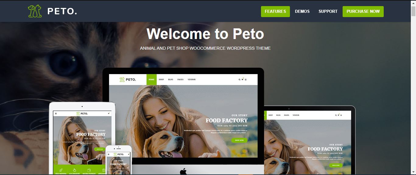 Peto Best Pet Store WordPress Themes