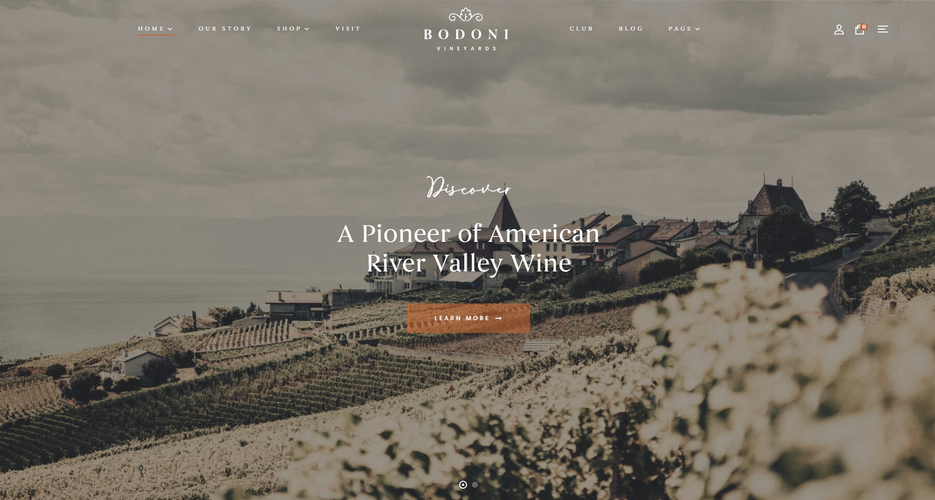 bodoni wineyard wordpress theme