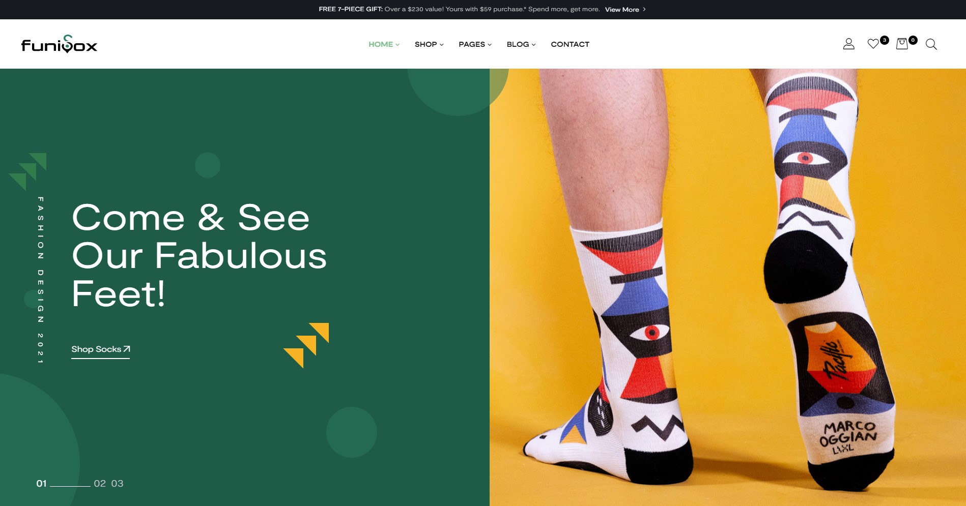 funisox socks fashion wordpress theme