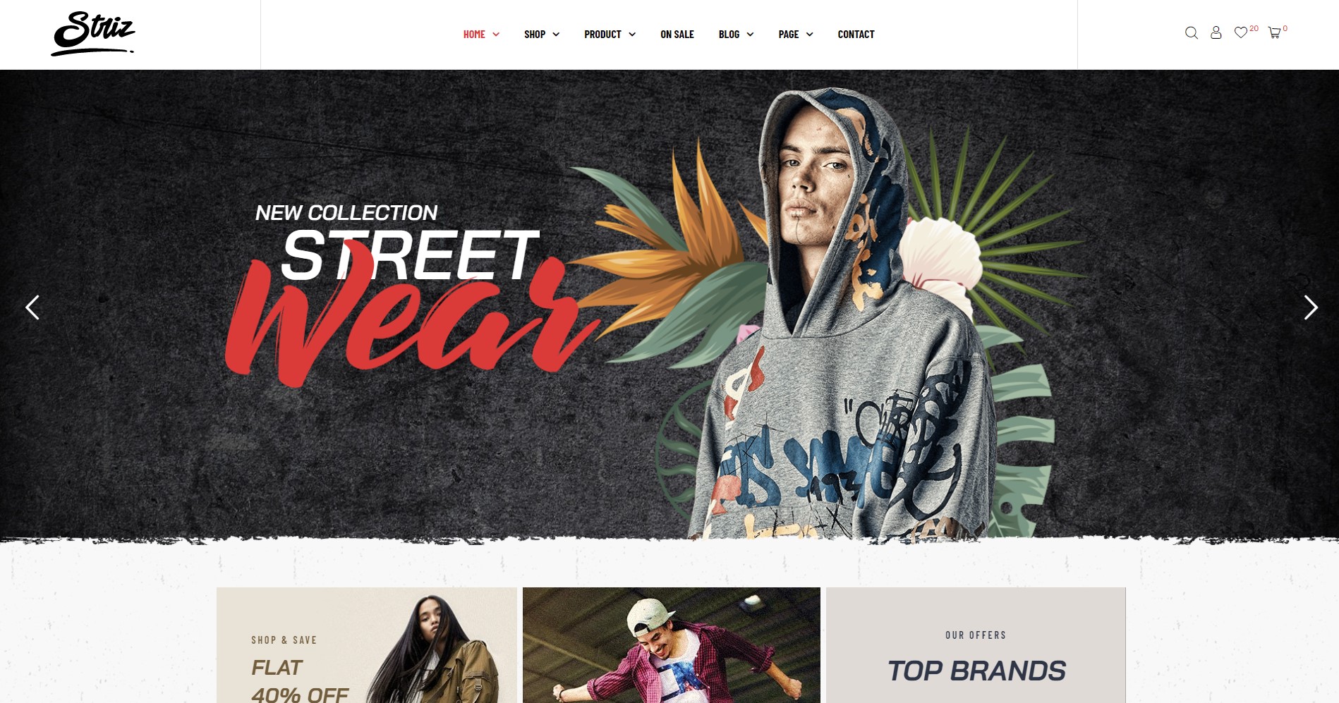 striz streetwear woocommerce wordpress theme