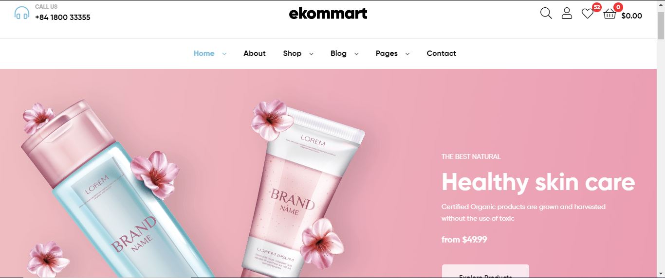 ekommart Best beauty WordPress Themes