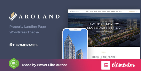 Top 10 Best Real Estate WordPress Themes by Wpopal (2026 Edition) 6 Aroland - Single Property Landing WordPress Theme