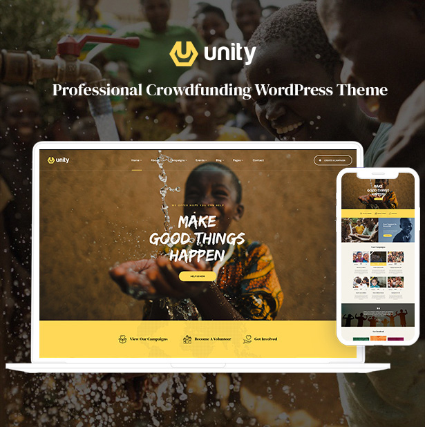 Unity - Best Crowdfunding WordPress Themes