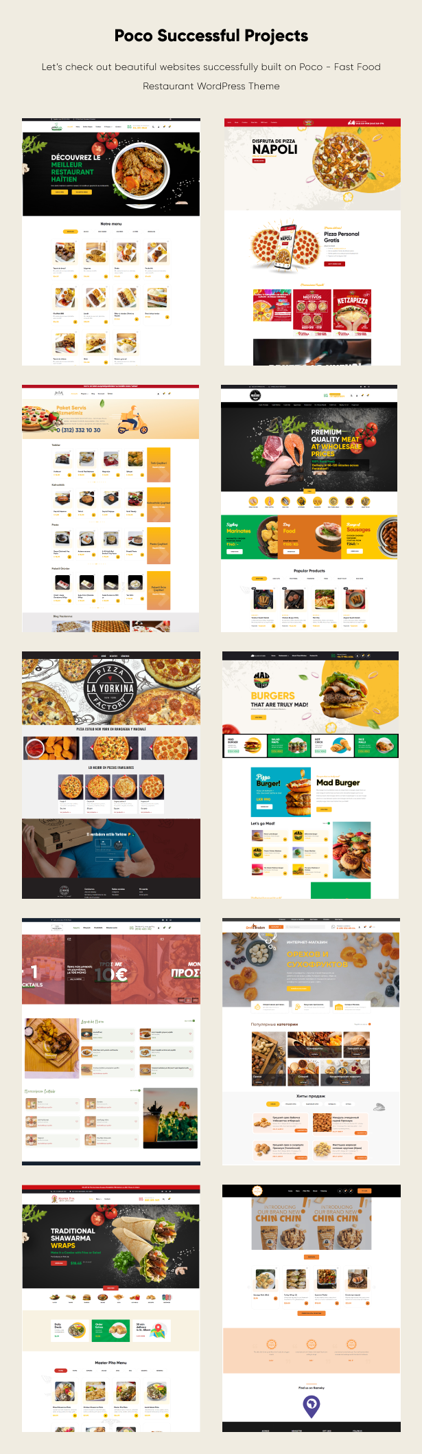 Poco - Fast Food Restaurant WordPress Theme - Successful Projects