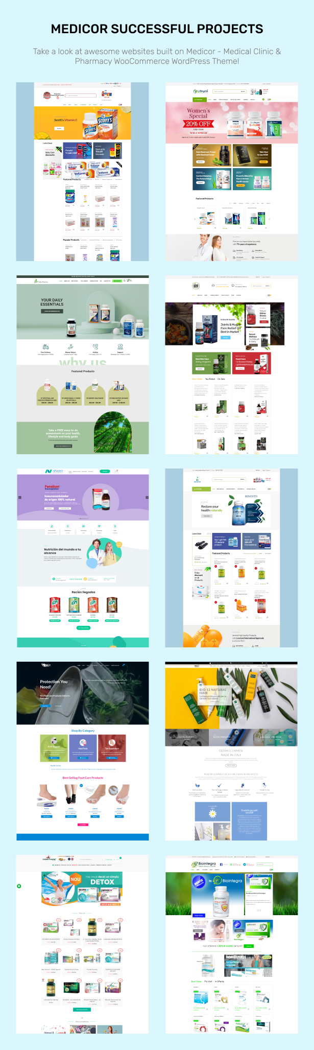 Medicor - Medical Clinic & Pharmacy WooCommerce WordPress Theme showcase