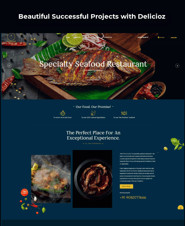 Delicioz - Restaurant WordPress Theme - 1