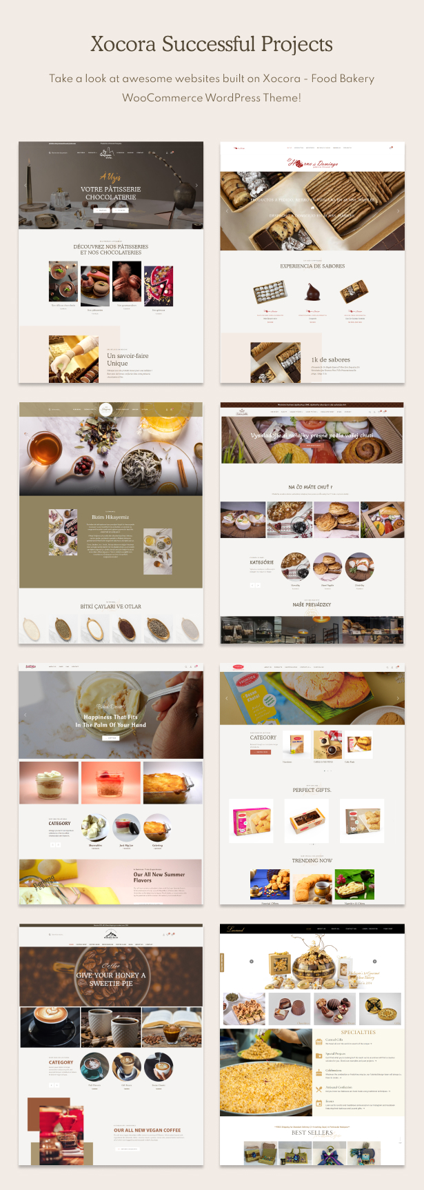 Xocora - Food Bakery WooCommerce WordPress Theme Showcase