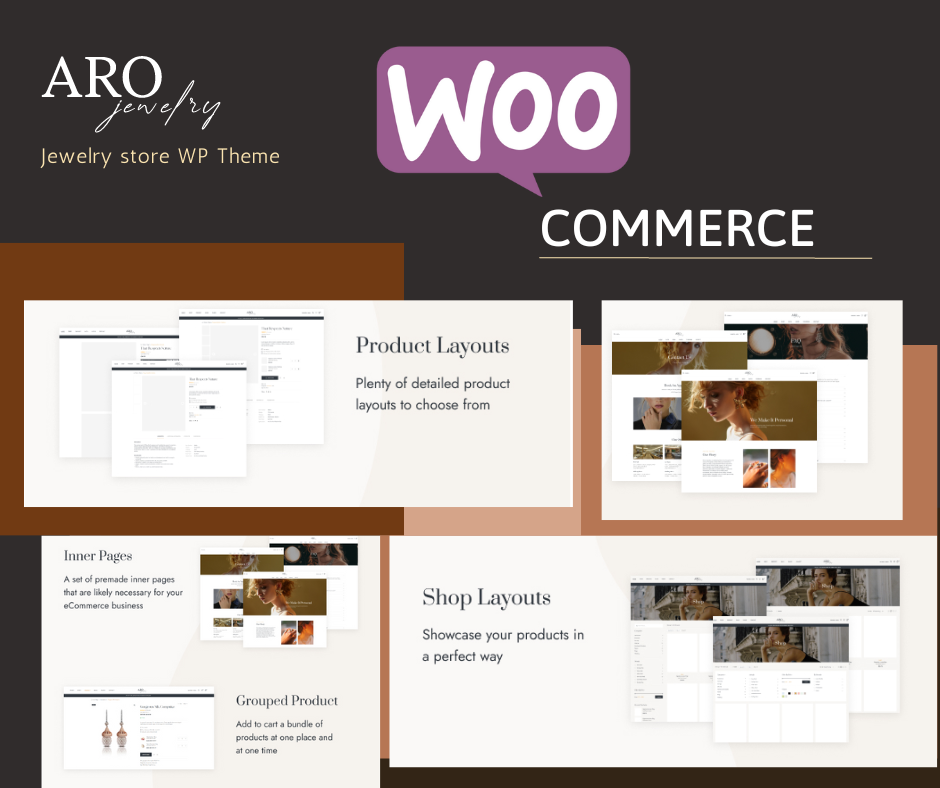 aro woocommerce wordpress theme for jewelry store